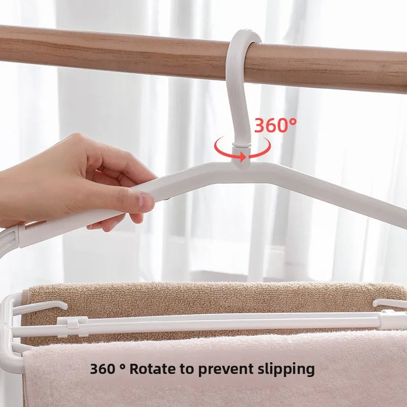 3-Tier Foldable Clothes Hanger — Triple the Drying Space, Same Spot