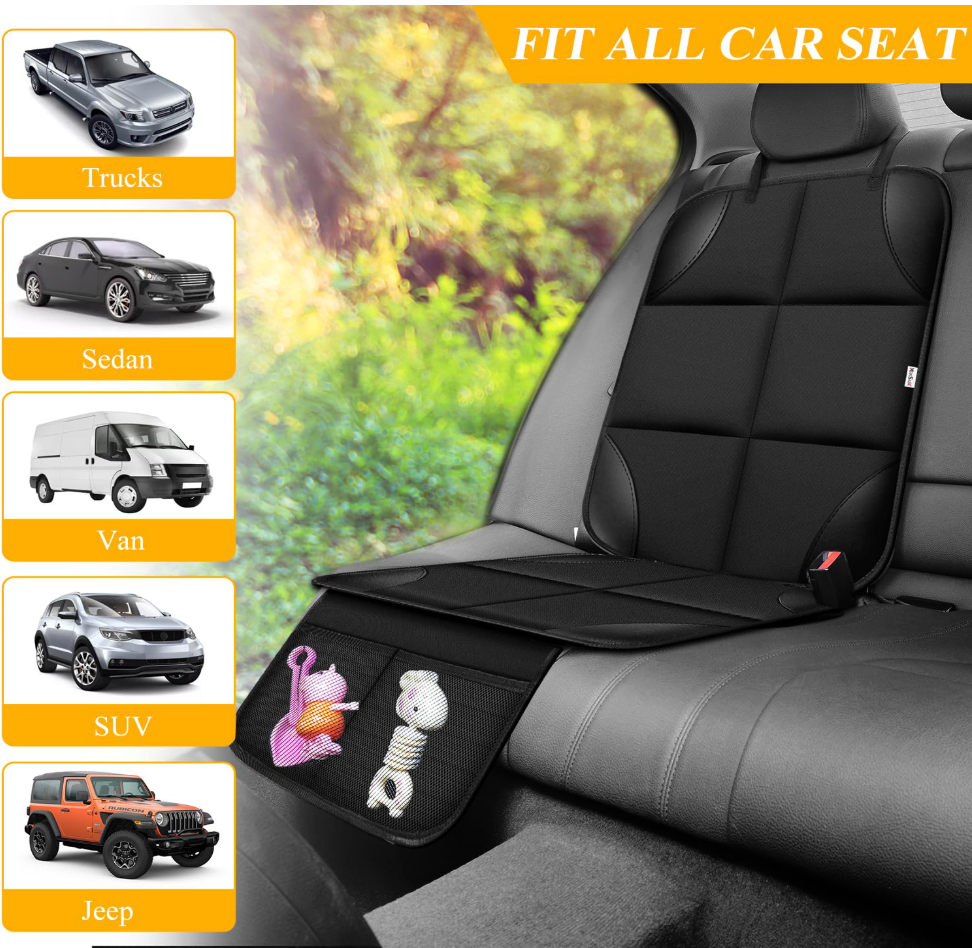 "Premium Waterproof Car Seat Protector — Fits All Cars, Easy to Clean