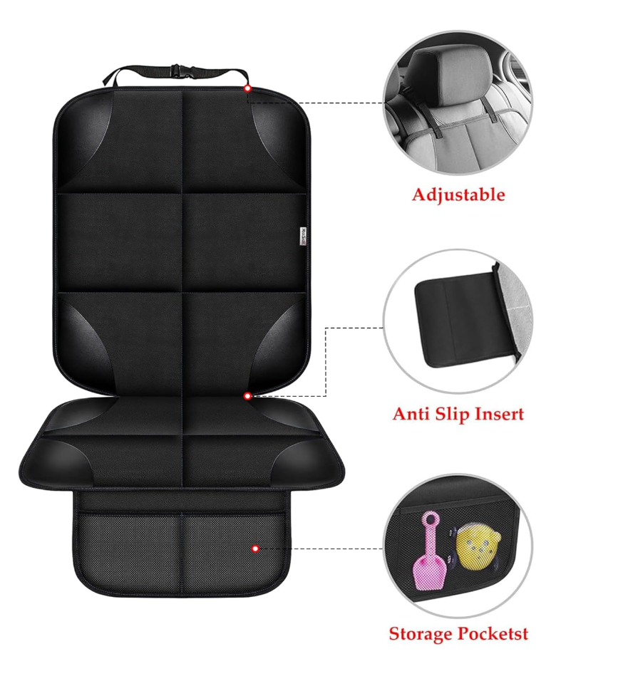 "Premium Waterproof Car Seat Protector — Fits All Cars, Easy to Clean
