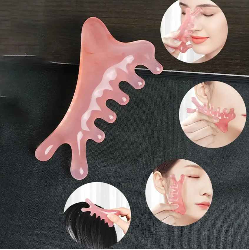 4 in 1 Resin Guasha Comb Massager