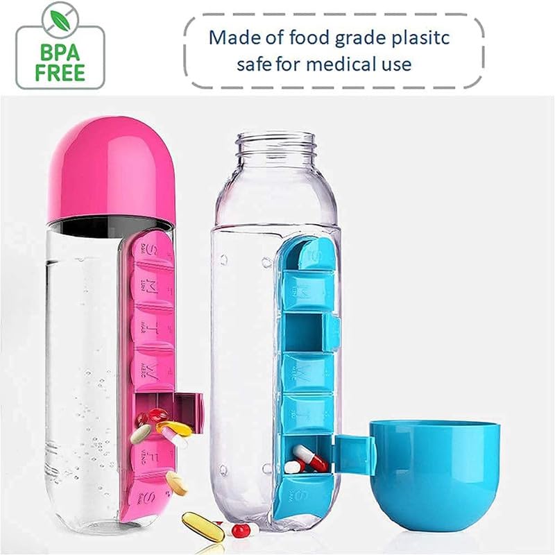 2-in-1 Water Bottle + Pill Box — Hydration and Health, Together