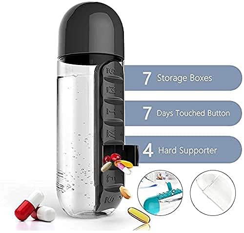 2-in-1 Water Bottle + Pill Box — Hydration and Health, Together