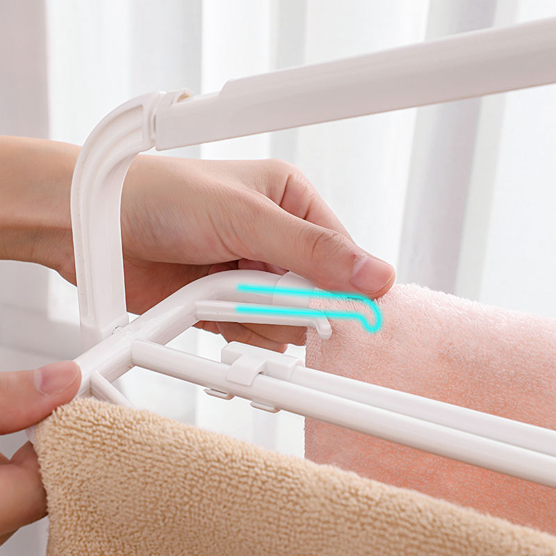 3-Tier Foldable Clothes Hanger — Triple the Drying Space, Same Spot