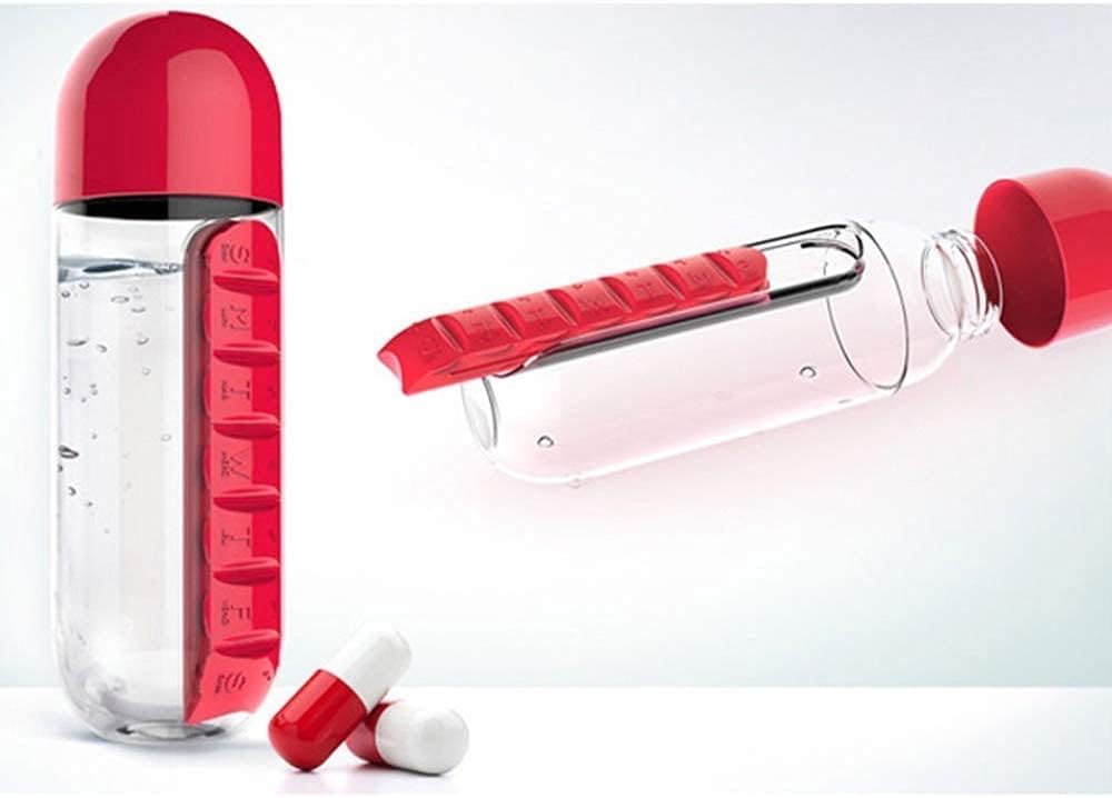 2-in-1 Water Bottle + Pill Box — Hydration and Health, Together