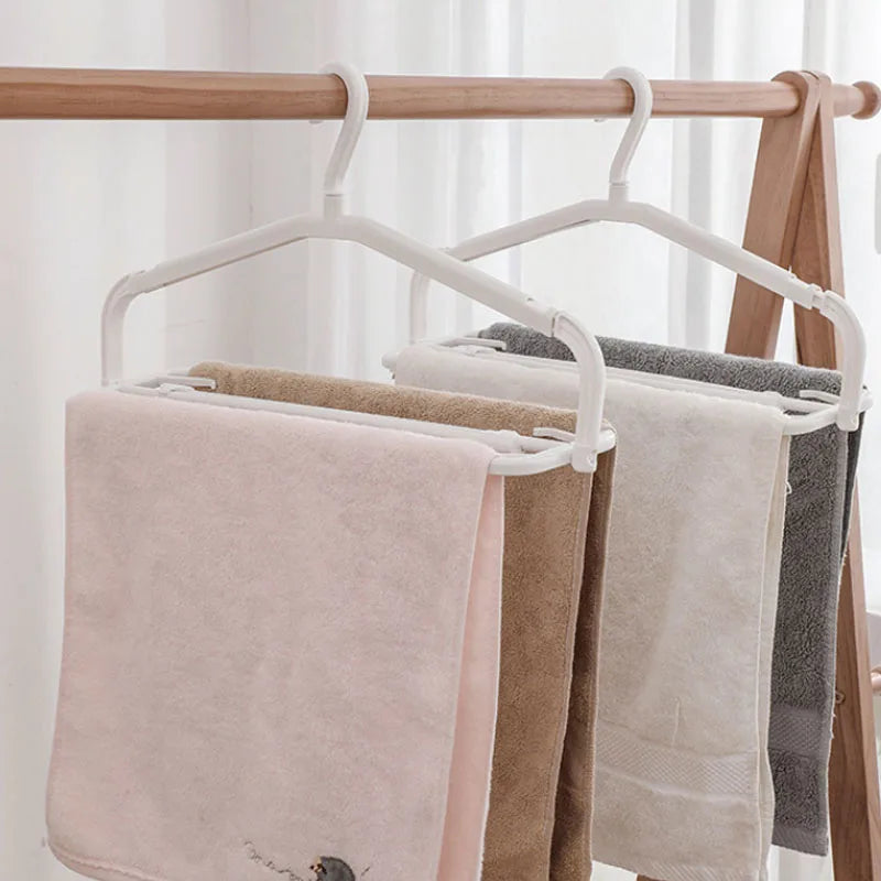 3-Tier Foldable Clothes Hanger — Triple the Drying Space, Same Spot
